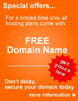 Special offer, for a limited time only all Website hosting plans with Fast Name come with a free domain name. Don't delay secure your domain name today, click here for further information.